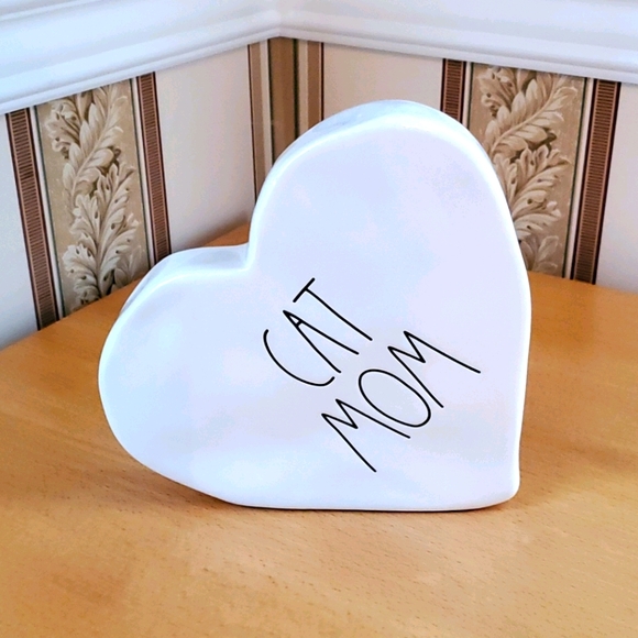 Rae Dunn Other - SALE Rae Dunn CAT MOM Ceramic Heart NEW